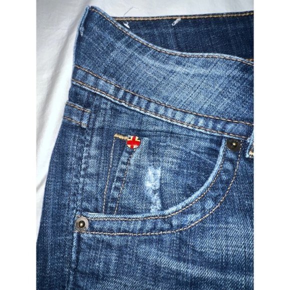 Hudson Beth Jeans semi boot cut double button low rise jeans - Picture 7 of 11